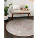 Avgari Creation Gray Round Hand Braided Farm House Solid Area Rag Rug Carpet-2 Feet (24 Inch)