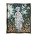 Stupell Industries Graceful Garden Woman Statue Surrounded Flower Blossoms Painting Luster Gray Floating Framed Canvas Print Wall Art Design by Hollihocks Art