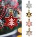 GROFRY 5Pcs Hanging Decorations Creative Shape Shatterproof Lanyard Design Round Edge Easy Hanging Enhance Atmosphere Colorful Christmas Stars Xmas Tree Ornaments for Home