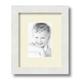 ArtToFrames 8x10 Matted Picture Frame with 4x6 Single Mat Photo Opening Framed in 1.25 Satin White Frame and 2 Ivory Mat (FWM-3966-8x10)