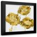 Austin Vanessa 15x15 Black Modern Framed Museum Art Print Titled - Golden Flower Burst II