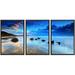 wall26 - 3 Piece Framed Canvass Wall Art - Beautiful Morning Reflection at Moeraki Boulders South Island of New Zealand - Modern Home Art Stretched and Framed Ready to Hang - 16 x24 x3 Bla