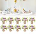 Wuzstar 10 Pcs Mini Wedding Centerpieces Vase Metal Elegant Desk Flower Holder for Wedding Party Decoration