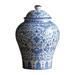 Decorative Porcelain Jar Tea Storage Table Decoration Traditional Ceramic Ginger Jar Style D