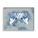 Stupell Industries Gaming Controller Retro Loading Symbol Blue Speckled 14 x 11 Design by Ziwei Li