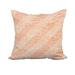 20 x 20 Inch Coral Geometric Print Decorative Polyester Throw Pillow with a Linen Texture