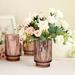 BalsaCircle Rose Gold 3 Round 5 Speckled Mercury Glass Votive Candle Holders Wedding Party Decorations