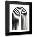 Scarvey Emma 12x14 Black Modern Framed Museum Art Print Titled - Arcobaleno Nero I