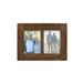 Prinz Homestead Double 5x7 Distressed Walnut Collage Picture Frame Tabletop or Hanging Display