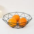 Forestyashe Geometric Fruit Vegetable Wire Basket Metal Bowl Kitchen Storage Desktop Display Home Textile Storage