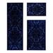 Better Trends Nyla Polyester 3 Piece Accent Rug Set - Navy