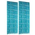 yuehao home textiles tulle drape leaves sheer vines pcs window scarf panel 2 door curtain home textiles curtain sky blue