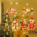 Window Silhouette Light LED Christmas Patterns Integrated Lighted Christmas Window Santa Claus Decoration for Home Use