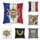 Juste de coussin de compromis français plus grand blason du premier français décoration de canapé