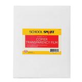 School Smart Copier Transparency Film with Sensing Strip 8-1/2 x 11 Inches Clear Pack of 100