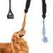 Dog Outdoor Hanging Toy Durable Tugger Tug Toy Chew Rope Toy Tether Interactive Pull Rope Ball Toy for Small to Large Dogs Black