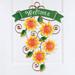 Hand-Painted Sunflower Welcome Door Decoration - 19.250 x 14.500 x 2.380