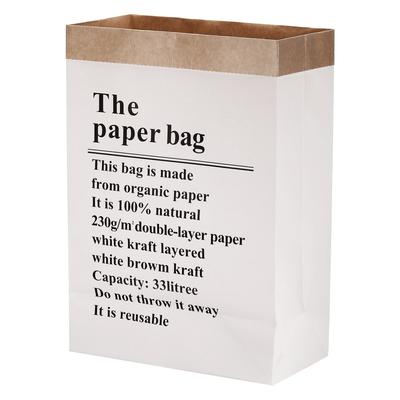 31x16x44cm Paper Bag without Handle, 6 Pack Flower Bouquet Packaging Bag, White