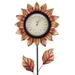 Flower Thermometer Stake - Copper