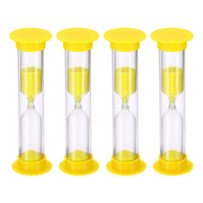 2 Minute Sand Timer, 4Pcs Small Sandy Clock, Count Down Sand Glass Yellow