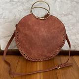 Anthropologie Bags | Anthropologie Whipstitched Melanie Round Bag Faux Leather Brown | Color: Brown | Size: Os