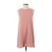 Forever 21 Casual Dress - Shift Crew Neck Sleeveless: Pink Print Dresses - Women's Size X-Small