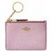 Coach Bags | Coach Women's Leather Metallic Small L Zip Key Fob Card Case | Color: Pink | Size: S