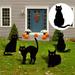 Black Cat Silhouette Garden Stakes Decorative Metal Gifts Animal Ornament Statues for Home Decor Yard Patio Art Lawn Style A