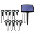 Solar Outdoor Spotlight 10 in 1 Solar Landscape Lights with Waterproof IP66 Warm White Solar Lights Outdoor Spotlight for Garden Yard Driveway Patio