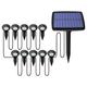 Solar Outdoor Spotlight 10 in 1 Solar Landscape Lights with Waterproof IP66 Warm White Solar Lights Outdoor Spotlight for Garden Yard Driveway Patio