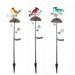 Luxen Home Set of 3 Bird Solar Light Garden Stakes