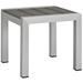 Ergode Shore Outdoor Patio Aluminum Side Table - Silver Gray