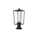 1 Light Outdoor Pier Mounted Fixture in Outdoor Style-19.5 inches Tall and 8 inches Wide-Black Finish Bailey Street Home 372-Bel-4652371