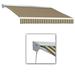 Awntech 10 ft. Destin Hood Left Motor with Remote Retractable Awning Brown & Tan - 96 in.