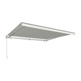 Awntech 16 ft. Destin with Hood Right Motor & Remote Retractable Awning Oatmeal Spec - 120 in.