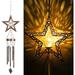 Star Solar Wind Chimes DesGully Wind Chimes for Outside Yard Garden Patio Decor Gifts for Birthday Women Mom Wife Grandma Christmas Clearance 5 Aluminum Tubes Wind Bell (25 Inch Deep Tone)