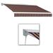Awntech 24 ft. Destin with Hood Right Motor & Remote Retractable Awning Burgundy & Tan - 120 in.
