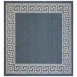 SAFAVIEH Indoor Outdoor BMU820M Bermuda Dark Blue / Ivory Rug