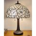 24 Stained Glass Two Light Flowery Accent Table Lamp