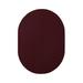 Furnish My Place Modern Indoor/Outdoor Commercial Solid Color Rug - Burgundy 8 x 10 Oval Pet and Kids Friendly Rug. Made in USA Oval Area Rugs Great for Kids Pets Event Wedding