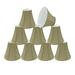 Aspen Creative 30071-9 Small Bell Shape Chandelier Clip-On Lamp Shade Set (9 Pack) Transitional Design in Yellowish Brown 6 bottom width (3 x 6 x 5 )