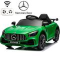iRerts 12V Kids Ride on Cars with Remote Control Mercedes Benz Battery Powered Ride on Toys with LED Lights Music USB/AUX/TF Card Slot Electric Ride on Vehicles for Kids Boys Girls Gifts Green