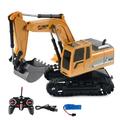 URMAGIC Remote Control Excavator 6 Channels Construction Vehicles RC Toys for Boys Girls Kids Rechargeable Battery