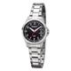 REGENT Ladies Watch with Sapphire Glass Steel/Black 5 Bar 12221201, silver/black, Bracelet