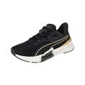 PUMA Damen PWRFrame TR Deco Glam WNS Gymnastikschuh, Black Team Gold, 42 EU