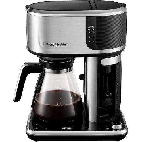 "RUSSELL HOBBS Filterkaffeemaschine ""Attentiv 26230-56 Coffee Bar"" Kaffeemaschinen Gr. 1,25 l, 10 Tasse(n), schwarz (edelstahlfarben, schwarz) Filterkaffeemaschine"