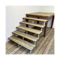 Escalier bois métal en kit h35cm - 2 marches, largeur 60cm, marches bois autoclave