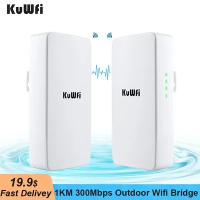 KuWFi-Routeur WiFi sans fil extérieur amplificateur de signal Wi-Fi répéteur Wi-Fi 2.4G 300Mbps