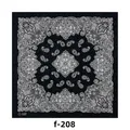 Foulard carré imprimé Paisley 100% coton mode coréenne noir Hip Hop couvre-chef/cheveux