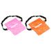 2 Pack Waterproof Mobile Phone Bag with Waist Belt for Swimming, Orange Pink - Orange Pink